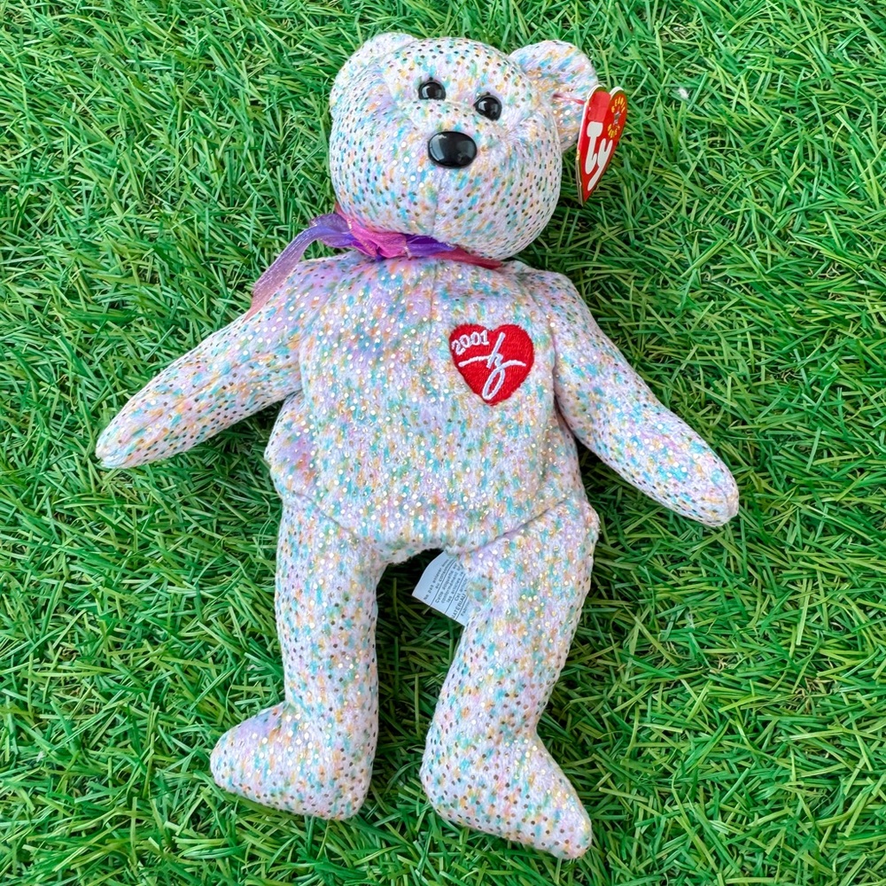 3/$15 TY Beanie Baby - 2001 SIGNATURE BEAR (8.5 inch) Stuffed Animal Toy